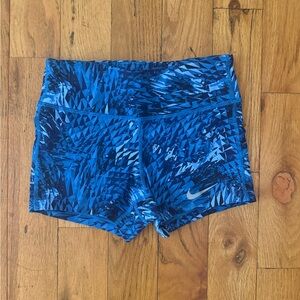 Nike Blue Geo Print Women's Performance Shorts